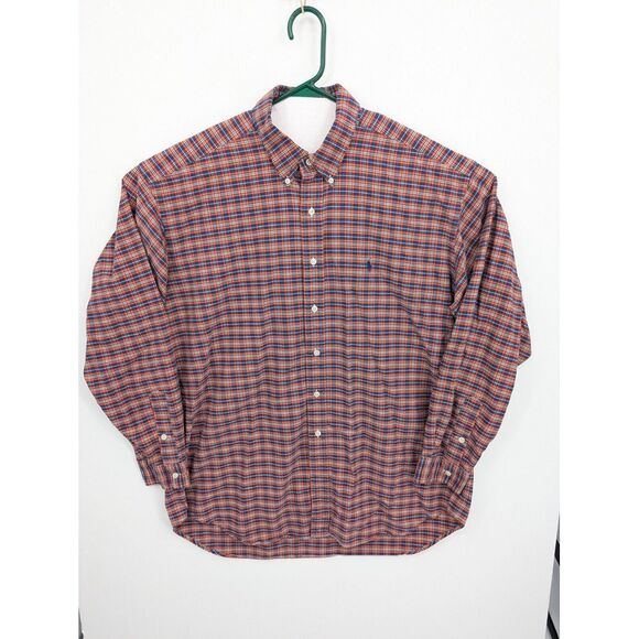 Ralph Lauren Men's Blake Plaid Checked Button Down Long Sleeve Shirt, XL, Pony - Picture 1 of 7